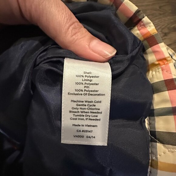 Talbots Women’s Quilted Multicolor Plaid Jacket Large - Picture 10 of 10